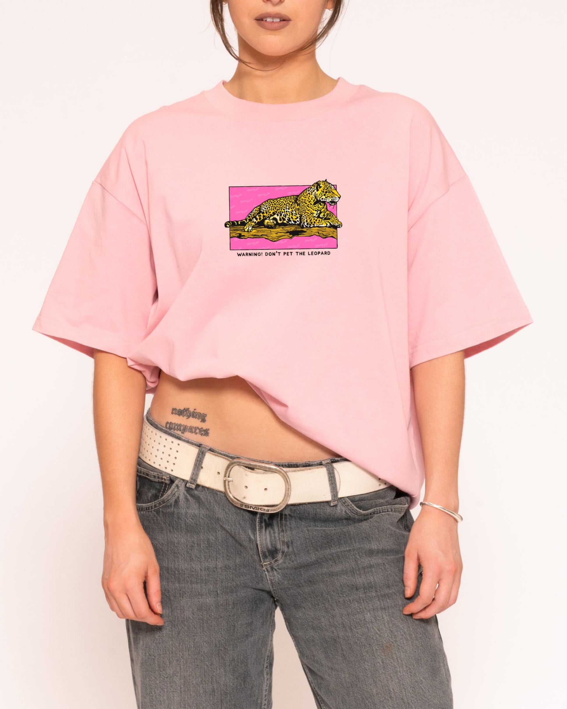 Warning! Don't Pet The Leopard Boxy Crop Tee