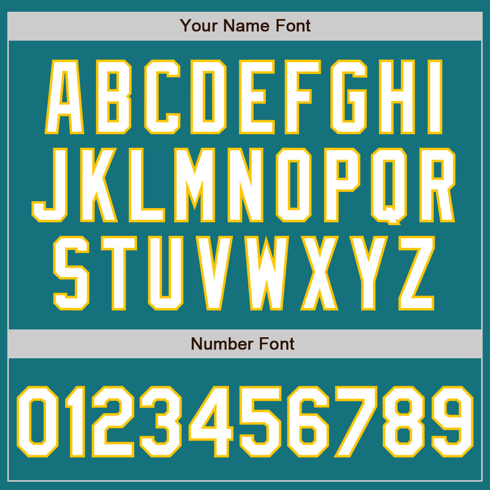 Custom Teal White-Yellow Gradient Classic Vertical Stripe Authentic Baseball Jersey