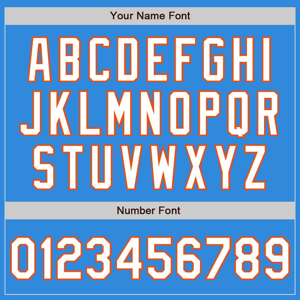 Custom Electric Blue White-Orange Gradient Classic Vertical Stripe Authentic Baseball Jersey