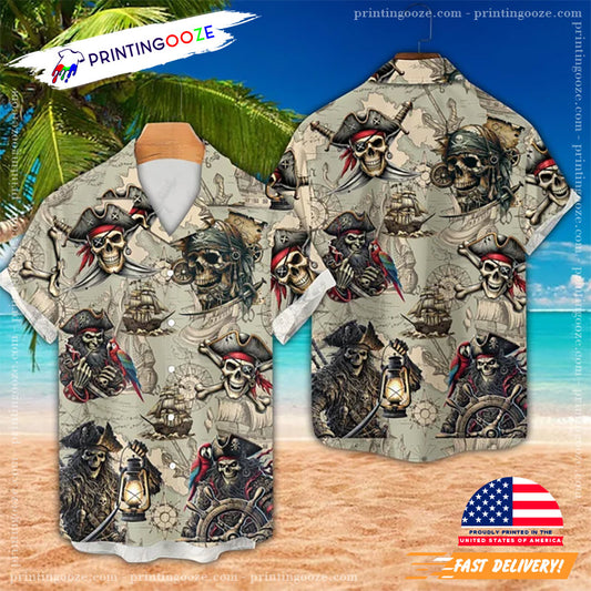 Pirate Skull Hawaiian Shirt