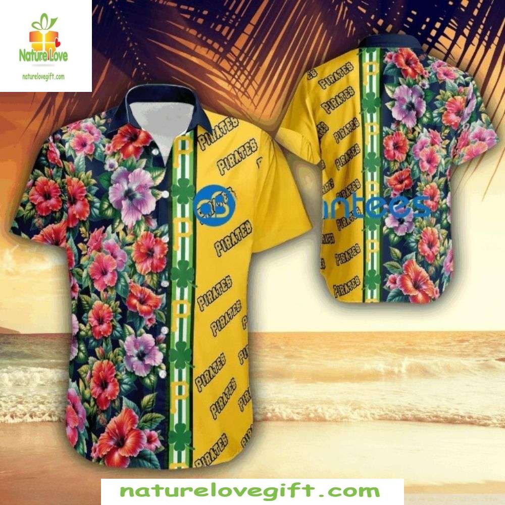 Pittsburgh Pirates Hawaiian Shirt Floral MLB Team Spirit Baseball Apparel