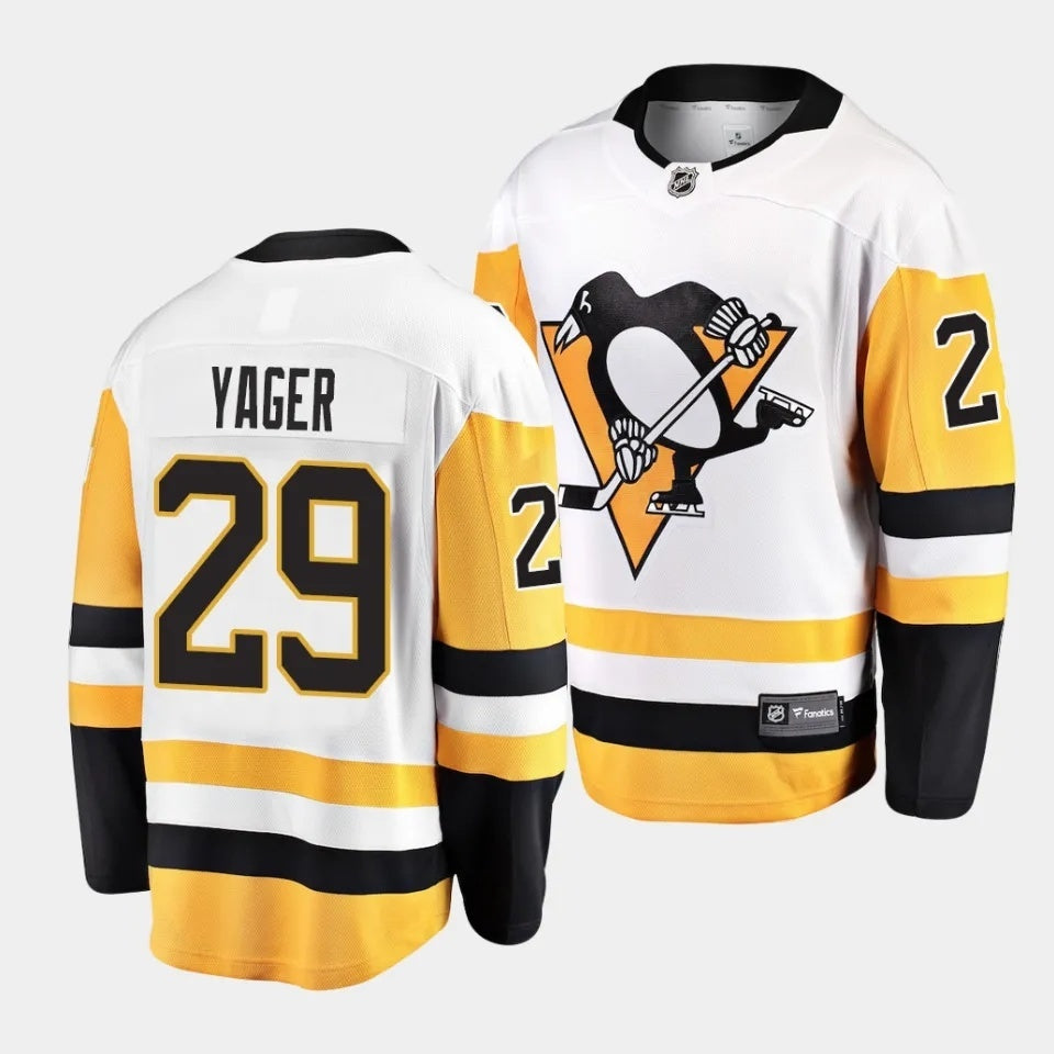 Pittsburgh Penguins #29 Brayden Yager Away White Jersey 2023 NHL Draft