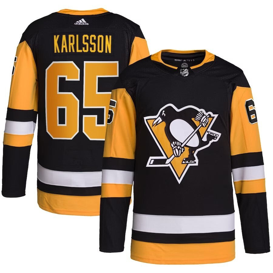 Pittsburgh Penguins #65 Erik Karlsson Home Primegreen Authentic Pro Player Jersey - Black