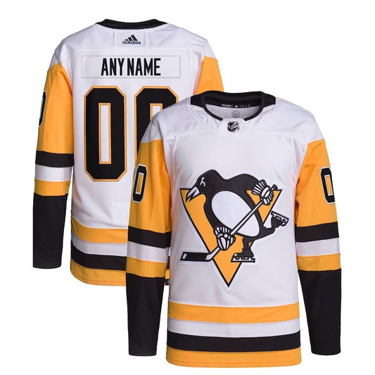 Pittsburgh Penguins adidas Away Custom Primegreen Authentic Pro Jersey – White