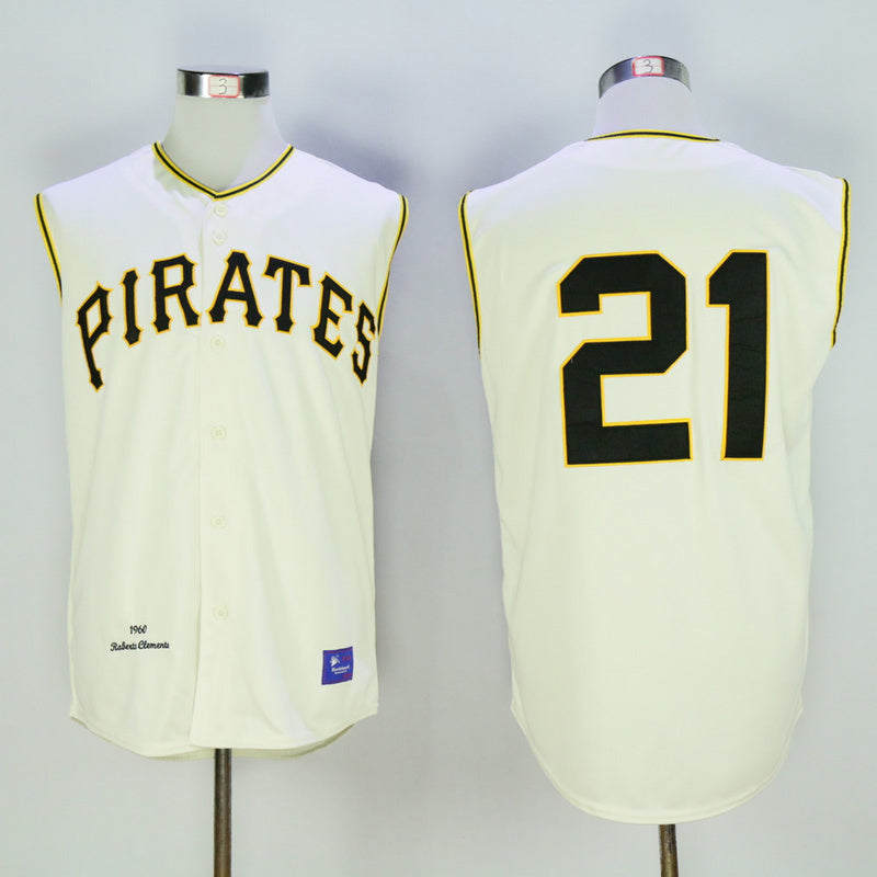 Pittsburgh Pirates #21 Pirates 21 Off-White 1960 Retro
