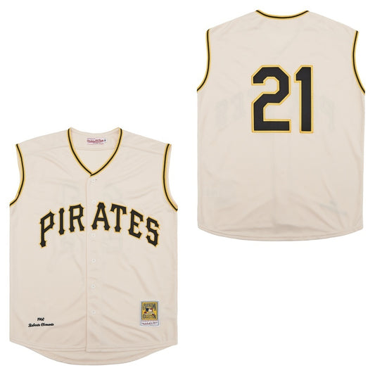 Pittsburgh Pirates #21 Roberto Clemente Pirates 21 Off-White