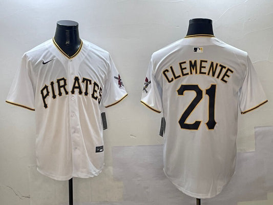 Pittsburgh Pirates #21 Roberto Clemente Pirates Adult Style 3