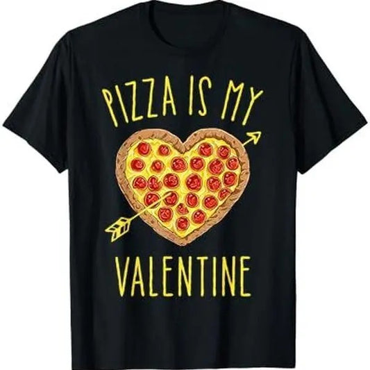 Pizza Is My Valentine Valentines Day Heart Pepperoni Lover T-Shirt Hoodie, Sweatshirt | InkThreadWorks.com