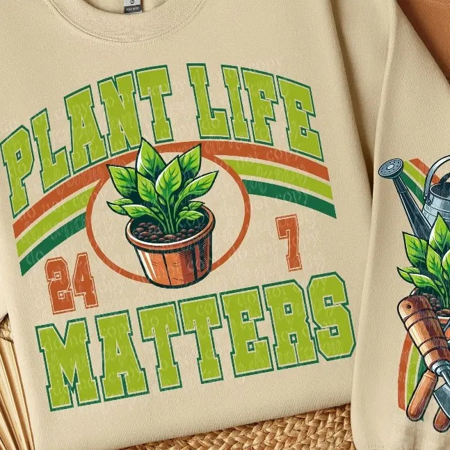 Plant Life Matters & Matching Sleeve DTF Transfers - THIS IS NOT A SHIRT Hoodie, Sweatshirt | InkThreadWorks.com