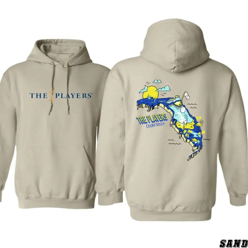 Players Championship Hoodie,  Iconic Golf Design Featuring Florida Map and Tournament Graphics for Men and Women