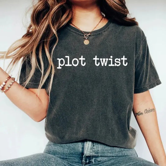 Plot Twist Tshirt Book Shirt Women Book Gift for Writer Shirt Book Lover Tshirt Readers Shirt Reading Shirt Bookish Shirt...