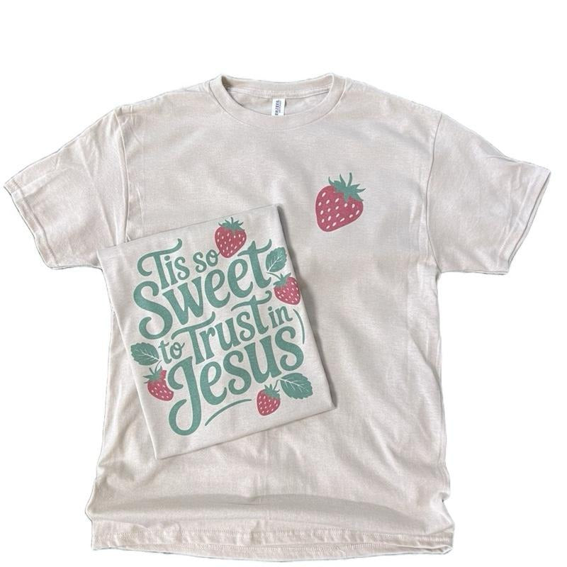 Pocket Print - Tis So Sweet to Trust in Jesus - Christian Shirt Hoodie, Sweatshirt | InkThreadWorks.com