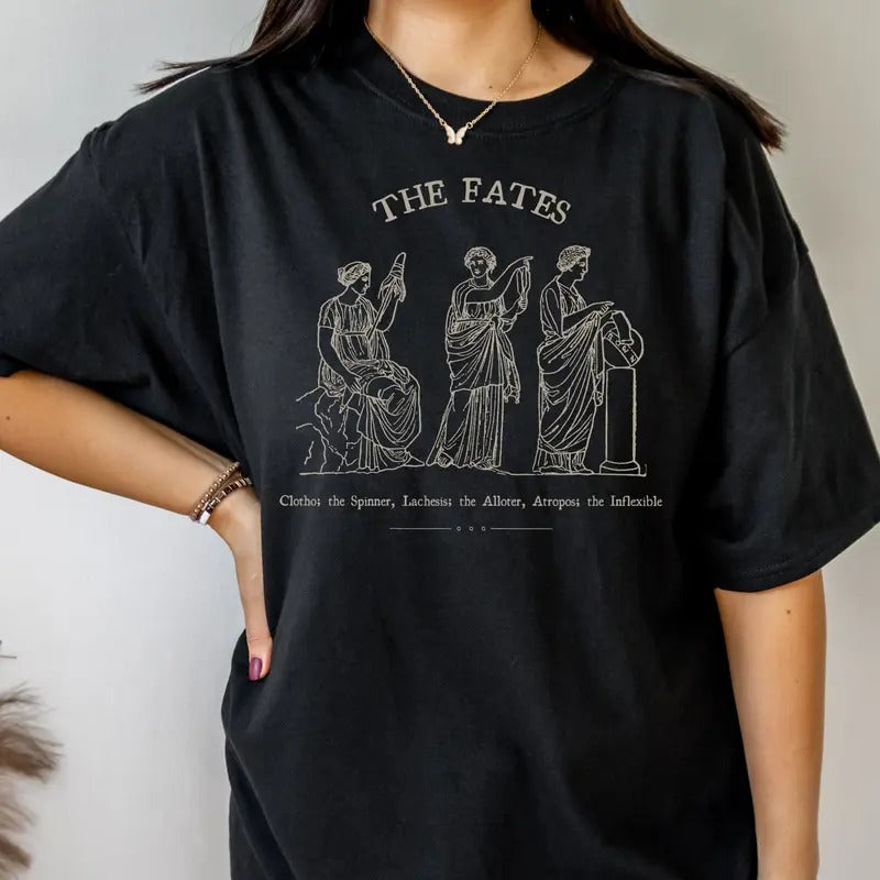 Poet Shirt The Fates Shirt Moirai Greek Goddess Greek Mythology Shirt Dark Academia Clothing Literature Shirt Ancient...