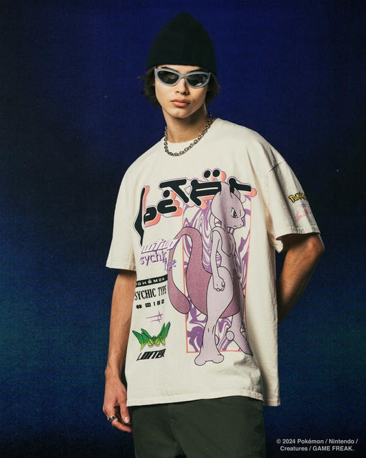 Pokémon By Loiter Mewtwo Vintage T-Shirt Trending Movie T shirt Vintage 90s T-shirt gift for Movie fans gift for him gift for her unisex T-shirt Urbanwear Shirt Fabric Menswear Top Casual Streetwear Crewneck Tshirt Menfashion