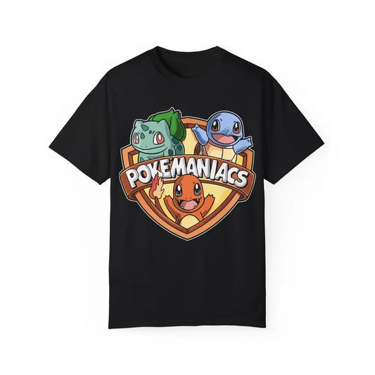 Pokemaniacs Logo T-Shirt, Pokémon Graphic T-Shirt, Anime Shirt