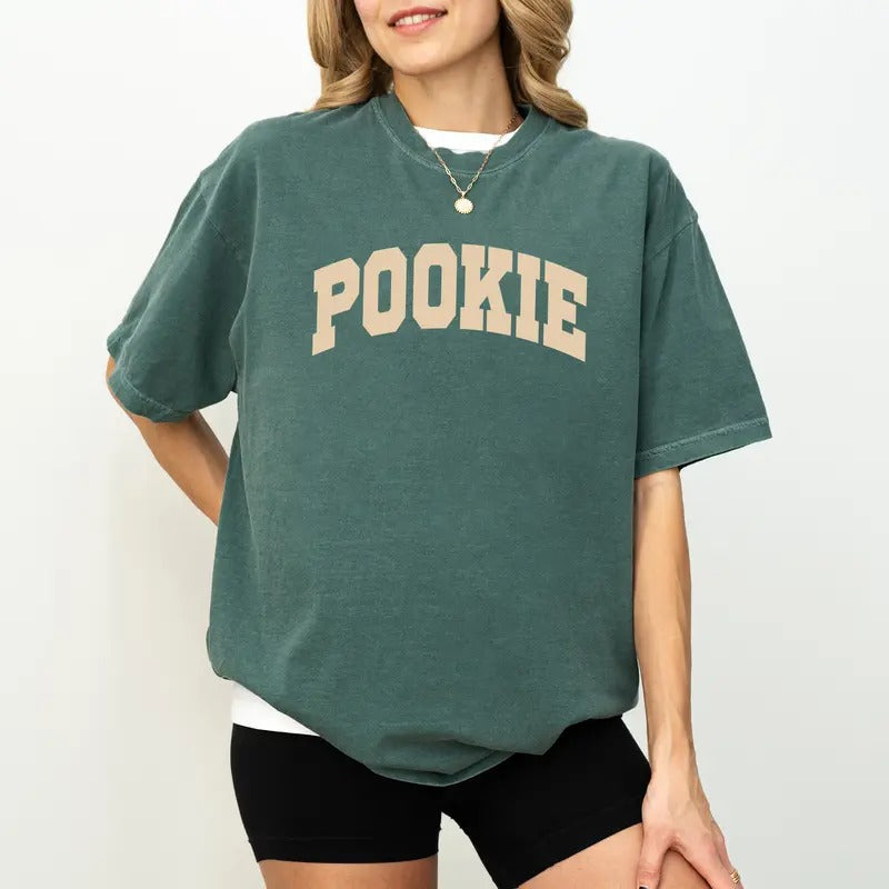 Pookie Tee, I Love My Pookie Graphic T-shirt, Pookie Unhinged Shirt, Funny Tee, Adult Humor Shirt, Sarcastic Shirt, Letter Printed T-shirt, Comfy Fabric Graphic Tee, Women's Tops, Womenswear, Cotton Fabric Relaxed Fit Chic Style
