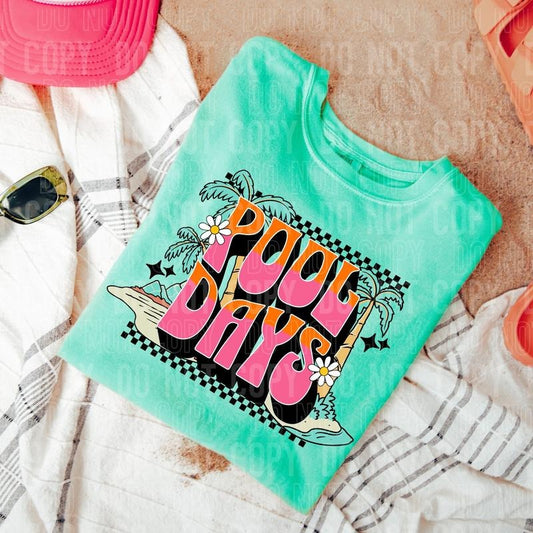 Pool Days DTF Transfers - THIS IS NOT A SHIRT Hoodie, Sweatshirt | InkThreadWorks.com
