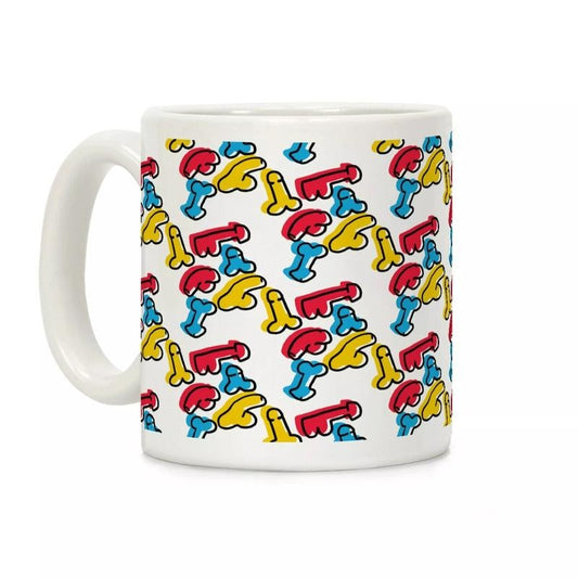 Pop Art Penis Pattern Coffee Mug 11oz-15oz, Printed in the USA, Handy for Coffee and Tea, Funny Coffee Mug, Gift Ideas