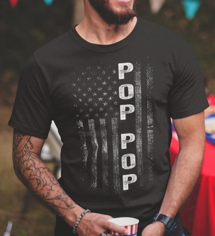 Pop Pop Shirt, New Pop Pop Gift, Pop Pop Shirt, USA Pop Pop Shirt Hoodie, Sweatshirt | InkThreadWorks.com