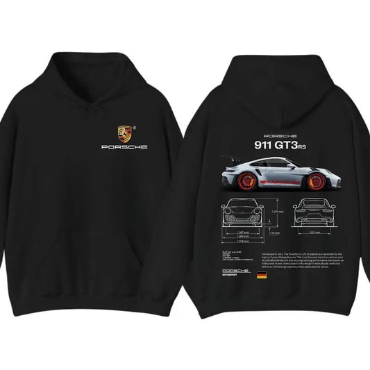 Porsche 911 GT3 RS Aesthetic Hoodie , Porsche 911 GT3 RS 2 Sided Hoodie, Unisex Shirt Casual Breathable Cotton Fabric...
