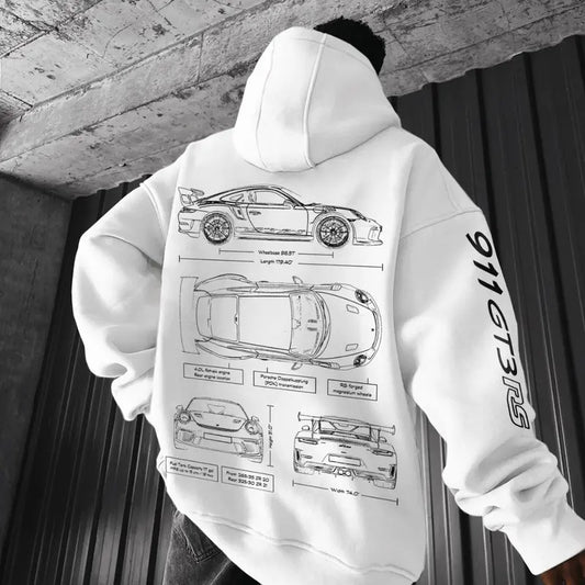 Porsche 911 GT3 RS Hoodie, Unisex, Menswear, Street Racing Shirt, Car Hoodie, Classic Cottonstyle{n002}2 Sweatshirt