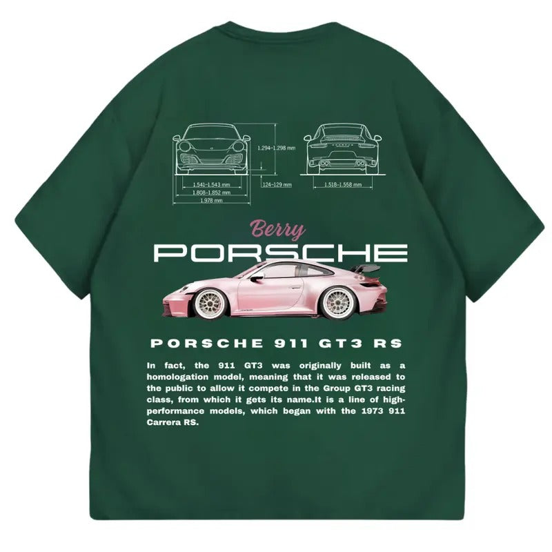 Porsche 911 GT3 RS Pink Bery II T-Shirt, Unisex, Menswear, Street Racing Shirt, Car Shirt, Boyfriend Gift Hoodie, Sweatshirt
