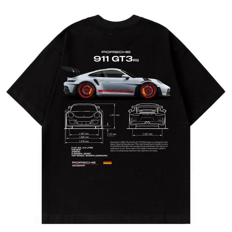 Porsche 911 GT3 RS T-Shirt, Unisex, Menswear, Street Racing Shirt, Car Shirt, Boyfriend Gift Hoodie, Sweatshirt