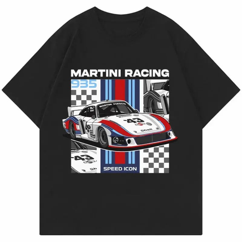 Porsche 935 Martini Racing T-Shirt, Car Enthusiast Shirt, Car Clothing Hoodie, Sweatshirt | InkThreadWorks.com