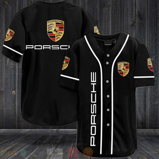 FASHION Porsche Baseball Jerseys Botton Shirt