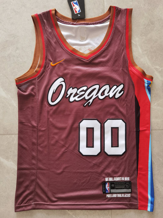 Portland Trail Blazers 00 Carmelo Anthony 021NBA Trail Blazers 00# Anthony City Edition Jersey Style 2