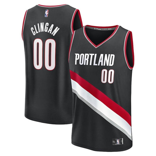 Portland Trail Blazers Donovan Clingan 2024 NBA Draft Fast Break Player Jersey - Icon Edition - Black