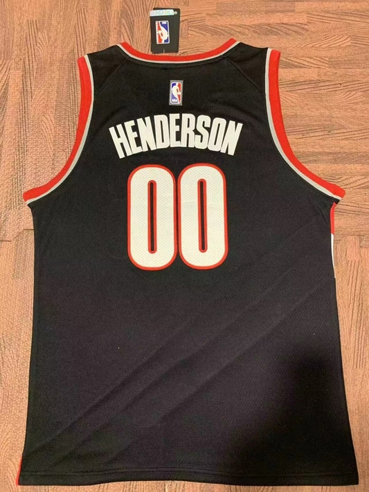Portland Trail Blazers #00 Scoot Henderson Trail Blazers 00 Black Style 1