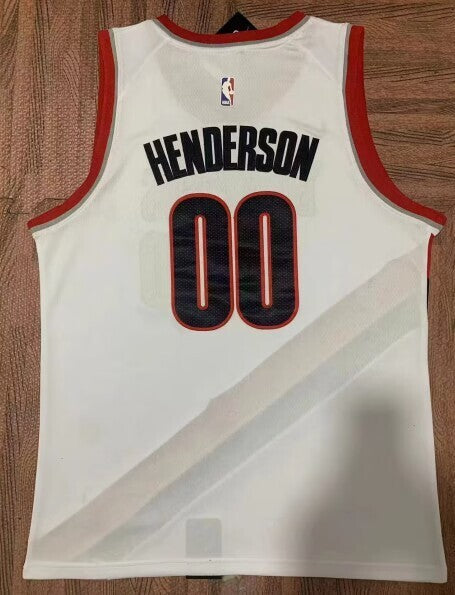 Portland Trail Blazers #00 Scoot Henderson Trail Blazers 00 White Style 1