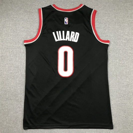 Portland Trail Blazers #0 Damian Lillard 23 Trail Blazers 0 Black Style 4
