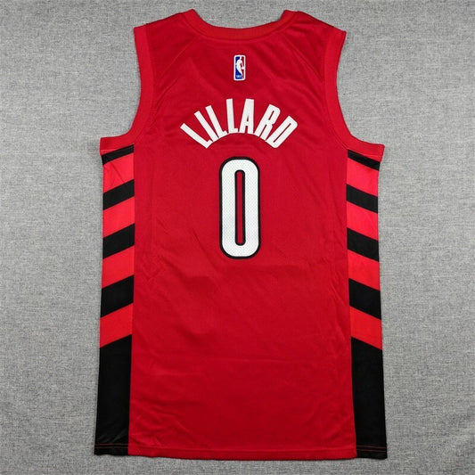 Portland Trail Blazers #0 Damian Lillard Trail Blazers 0 Red Statement Edition Style 1