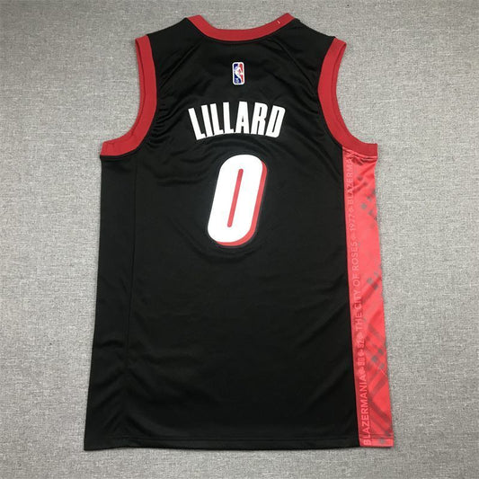 Portland Trail Blazers #0 Damian Lillard Trail Blazers 0 # 22 Season City Edition Black Style 1