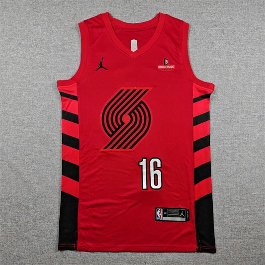 Portland Trail Blazers #16 Yang Trail Blazers 16 Red Statement Edition Style 2