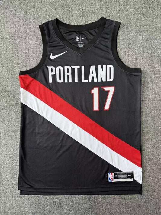 Portland Trail Blazers #17 Shaedon Sharpe 26 Season Trail Blazers Team Black Style 2