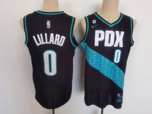 Portland Trail Blazers#0 Damian Lillard Trail Blazers 0 Black 23 City