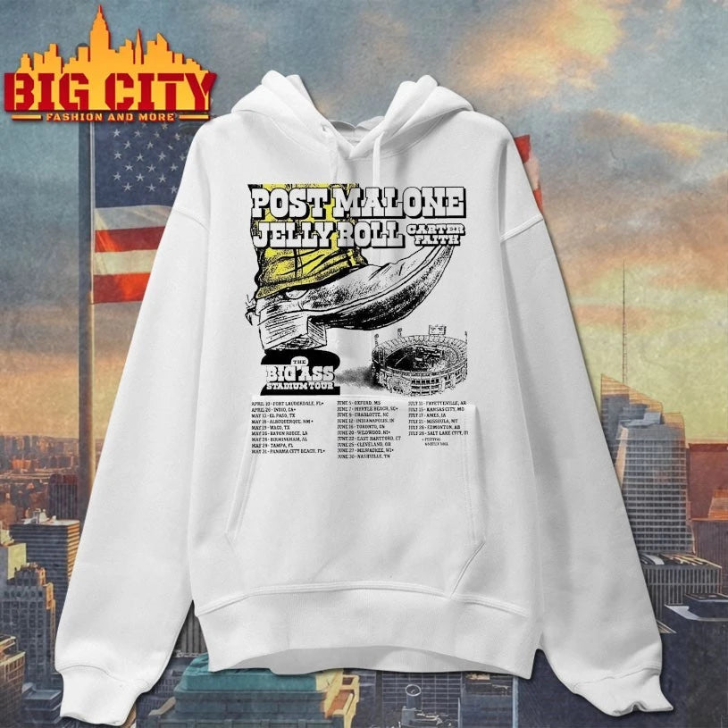 Post And Malone and Jelly And Roll The Big ASS Stadium Tour Part 2 2026 t-shirt