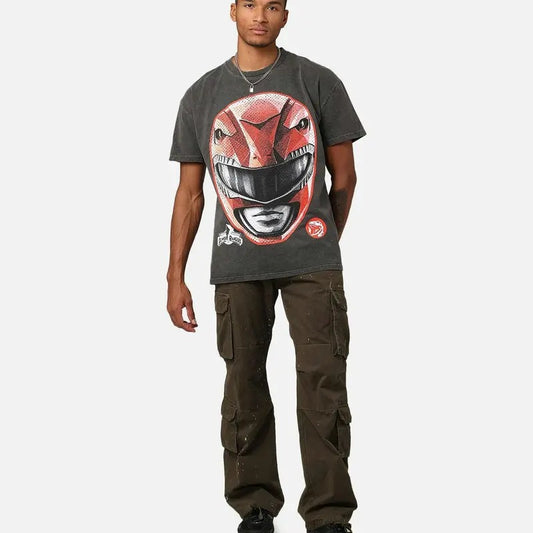 Power Rangers Red Ranger Big Head Vintage T-Shirt Trending Movie T shirt Vintage 90s T-shirt gift for Movie fans gift for him gift for her unisex T-shirt Urbanwear Shirt Fabric Menswear