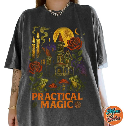 Practical Magic Movie Witchy Tee, Spooky Style, 90's Shirt, Movie Shirts, Cotton Unisex T-shirt, Crew Neck, Size S- 3XL, Menswear Top, Womenswear Top Underwear Streetwear