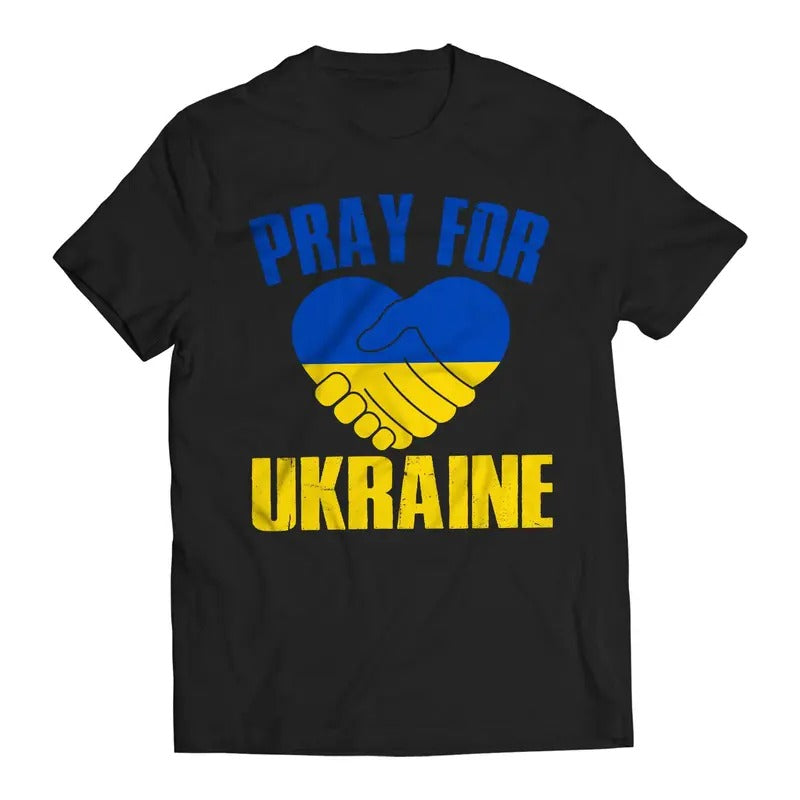 Pray for Ukraine Volodymyr Zelenskyy Ukrainians Support T-Shirt Casual Comfort Hoodie, Sweatshirt | InkThreadWorks.com