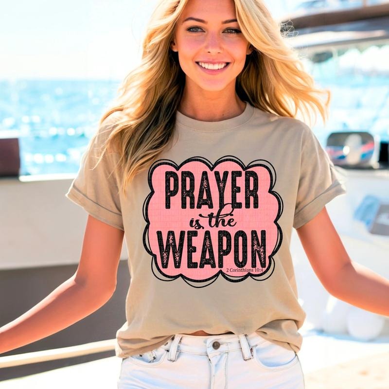 Prayer is the Weapon DTF Transfers - THIS IS NOT A SHIRT Hoodie, Sweatshirt | InkThreadWorks.com