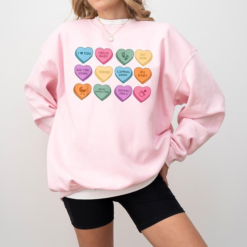 Pregnancy Announcement Gift Valentine baby Reveal Valentine's Day Pregnancy Shirt Hoodie, Sweatshirt | InkThreadWorks.com