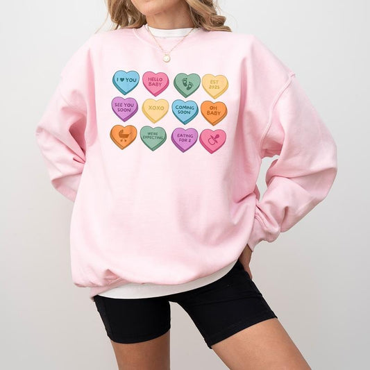 Pregnancy Announcement Gift Valentine baby Reveal Valentine's Day Pregnancy Shirt Hoodie, Sweatshirt | InkThreadWorks.com