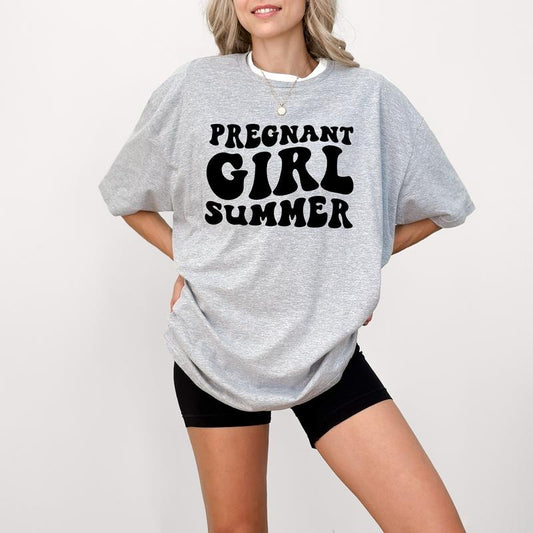 Pregnant Girl Summer Shirt, Mom to Be Shirt, Baby Announcement, Pregnancy Reveal, Baby Shower Gift, Funny Gift for New Mom