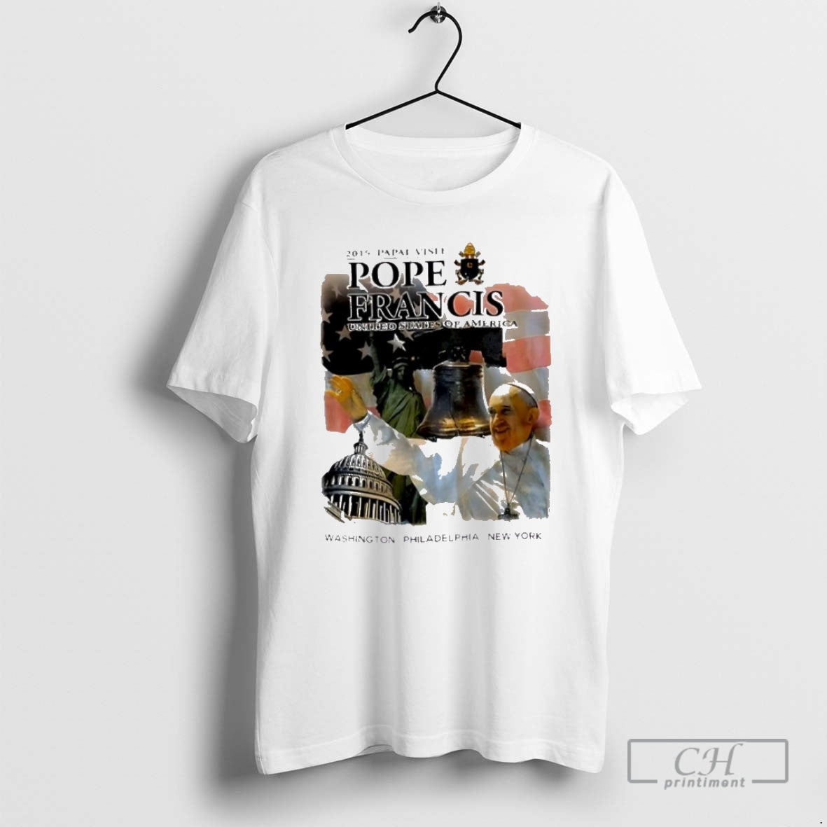 Premium 2015 Papal Visit Pope Francis United States Of America Shirt Sweater Hoodie, Sweatshirt | InkThreadWorks.com