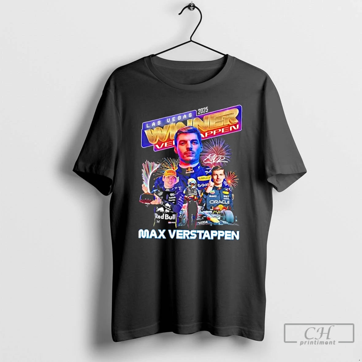 Premium 2025 Las Vegas Winner Max Verstappen Signature T-Shirts, Hoodie, Sweatshirt | InkThreadWorks.com