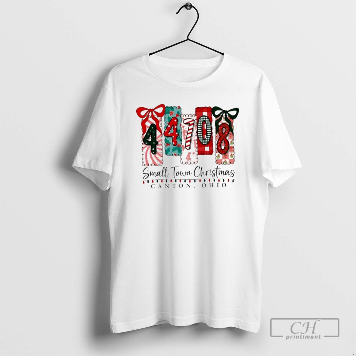 Premium 44708 Small Town Christmas Canton Ohio Shirt Sweater Hoodie, Sweatshirt | InkThreadWorks.com